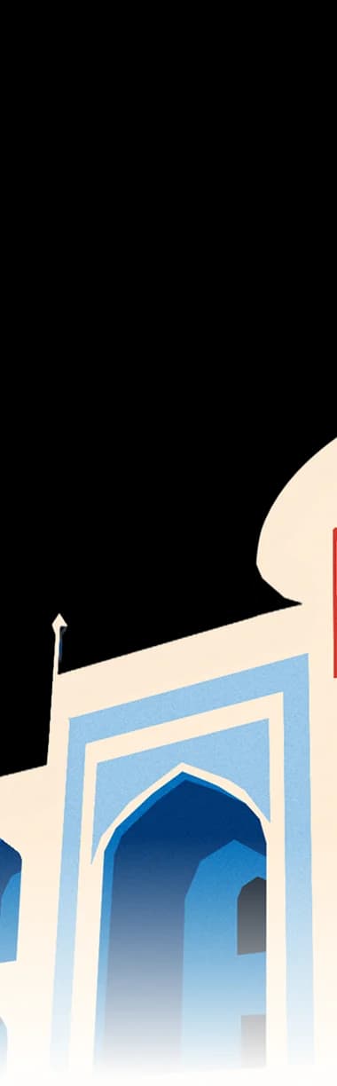 Indian landmark illustration representing Commenda's India incorporation service