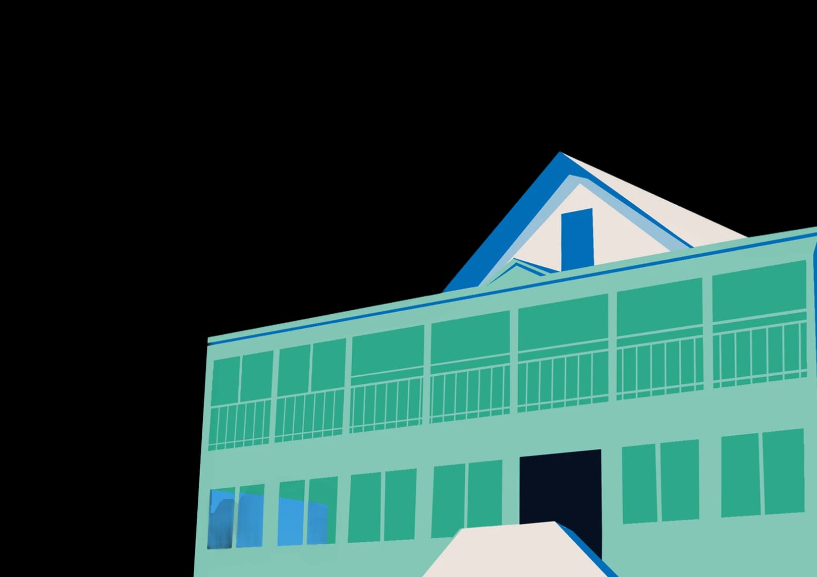 Seven Mile Beach illustration representing business in the Cayman Islands