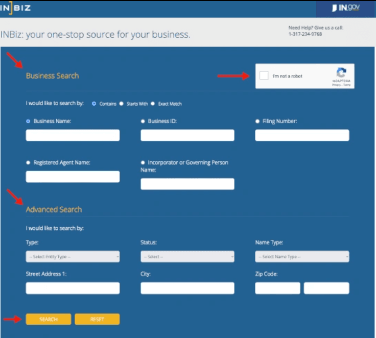 Enter Search Criteria