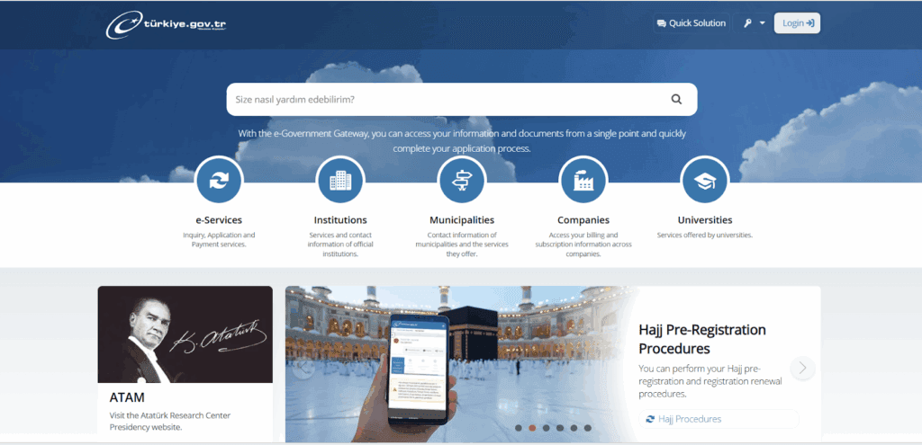 Create a government portal account