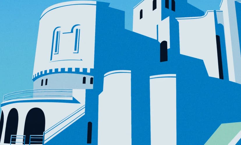 Kruja illustration representing business in Kosovo