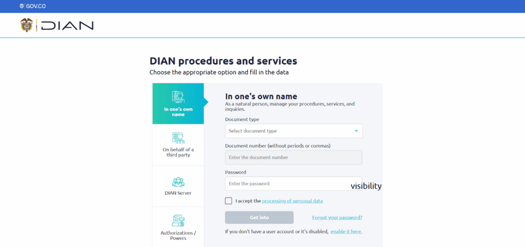 Create a government gateway account