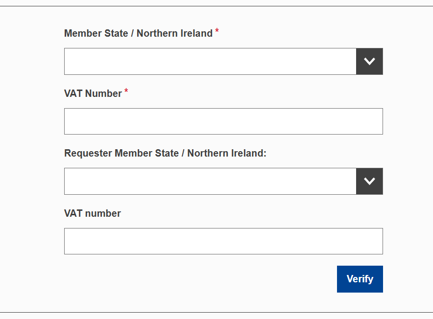 Enter the Full EU VAT ID